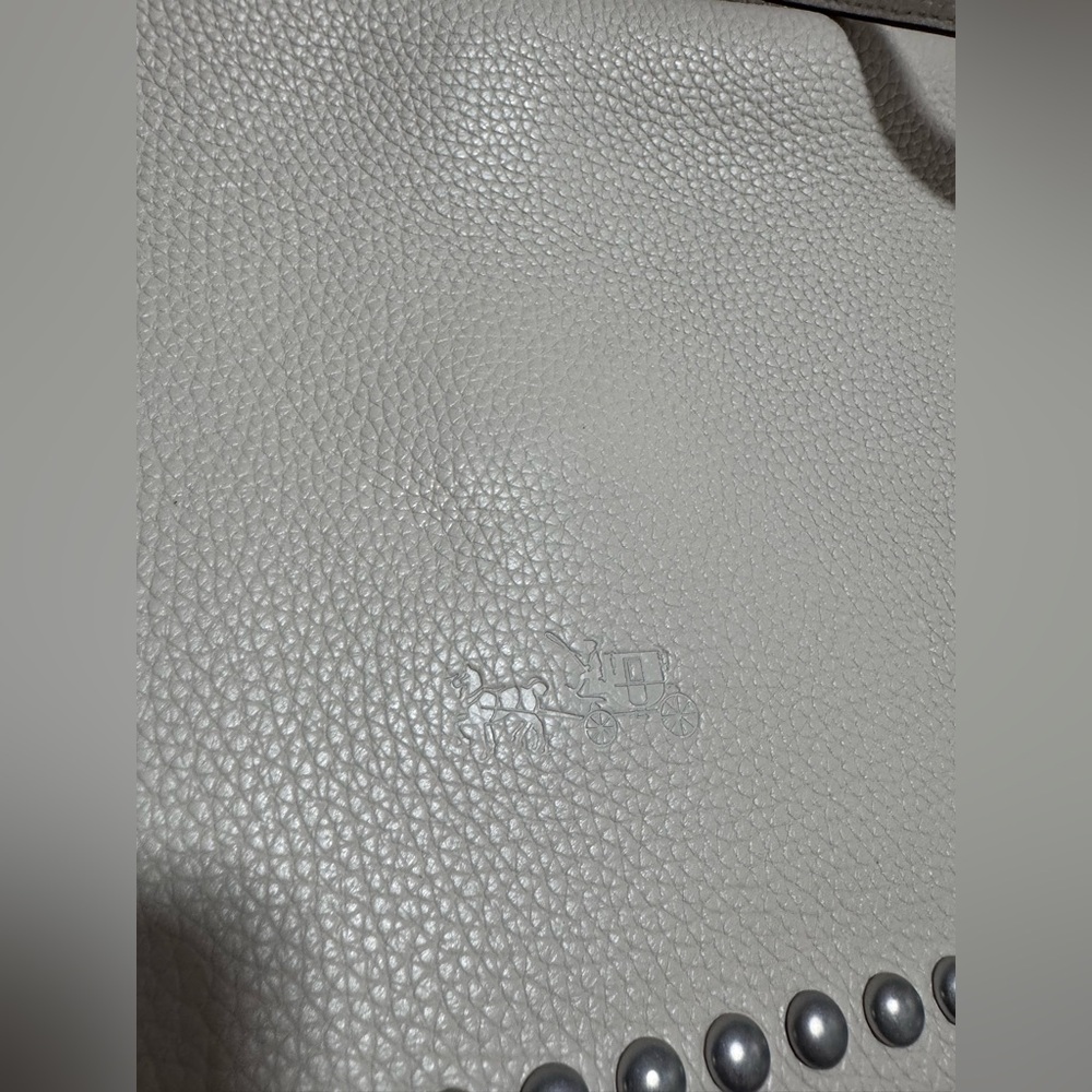 Coach Dakotah Leather Crossbody White Studded Women's Bag - Picture 6 of 6